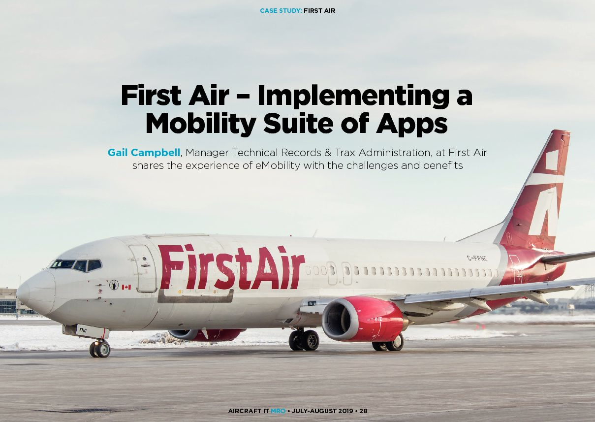 “First Air — Implementing a Mobility Suite of Apps” by Gail Campbell, Manager Technical  Records & Trax Administration, First Air